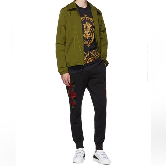 NWT *Dolce & Gabbana* black roses lounge pants size 46 - Picture 8 of 12